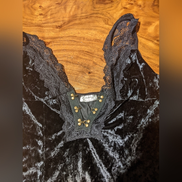 Free People Intimately - Wait For It Velvet Bodycon Mini Dress | Black | XS - Picture 6 of 9